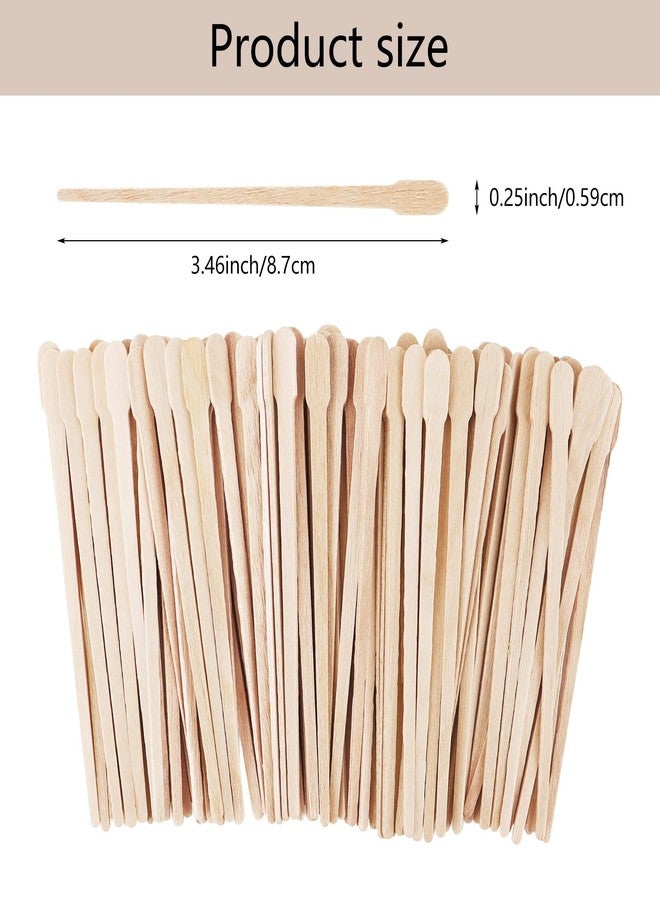 KTOJOY 200 Pcs Wooden Wax Sticks Small Wax Spatulas Applicator Wood Craft Sticks for Body Hair Eyebrow Lip Nose Brow Removal - Image 2